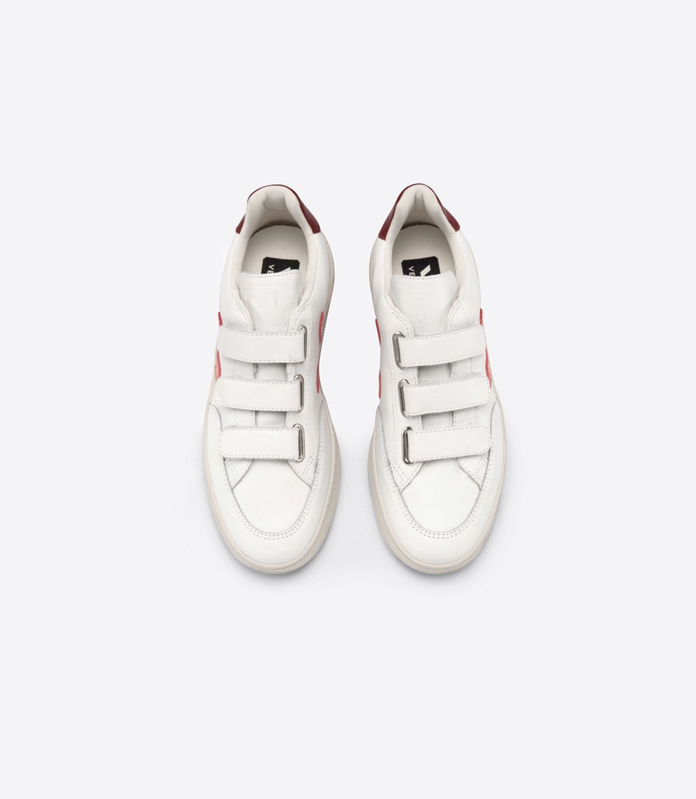 Veja Trainers Womens White - V-lock Leather - FOXJ-46803